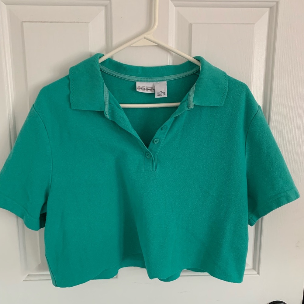Green crop top